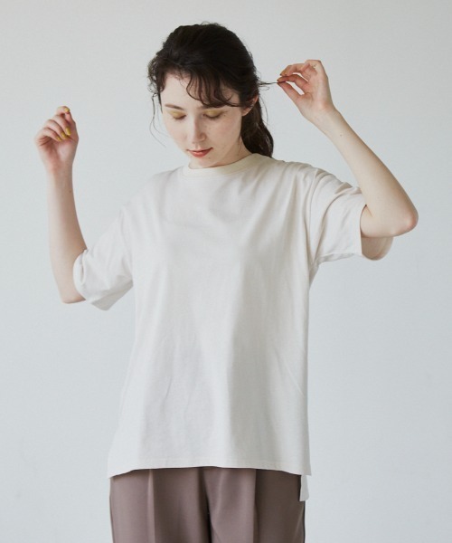 idem（イデム）の「unisex idem big Tshirt/ユニセックスビッグTシャツ（Tシャツ/カットソー・レディース・ブルー/アイボリー/ミント・MEDIUM/LARGE）」の2枚目の写真