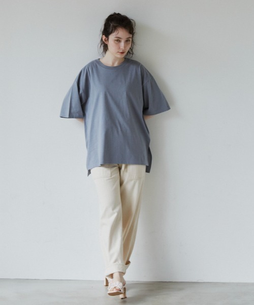 idem（イデム）の「unisex idem big Tshirt/ユニセックスビッグTシャツ（Tシャツ/カットソー・レディース・ブルー/アイボリー/ミント・MEDIUM/LARGE）」の11枚目の写真