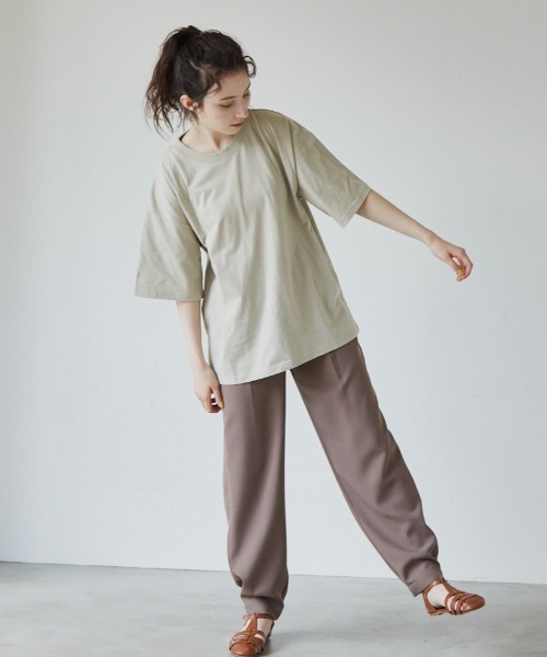 idem（イデム）の「unisex idem big Tshirt/ユニセックスビッグTシャツ（Tシャツ/カットソー・レディース・ブルー/アイボリー/ミント・MEDIUM/LARGE）」の19枚目の写真