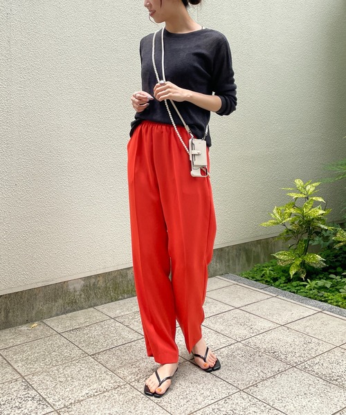 CAPRICIEUX LE'MAGE（カプリシューレマージュ）の「2WAY柄編みリブカーディガン（カーディガン/ボレロ・レディース・チャコールグレー/ピンク/グリーン・FREE）」の21枚目の写真