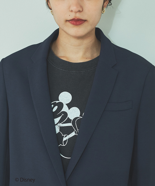 Rouge vif(ルージュヴィフ)の「【セットアップ対応】ツィルシングルジャケット(テーラードジャケット・レディース・ネイビー・フリー)」の6枚目の写真