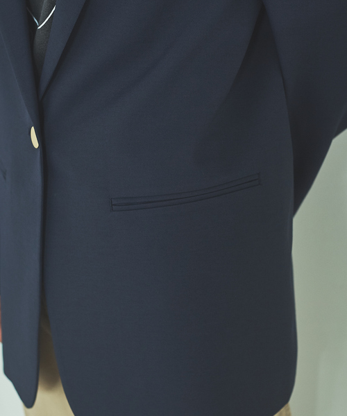 Rouge vif(ルージュヴィフ)の「【セットアップ対応】ツィルシングルジャケット(テーラードジャケット・レディース・ネイビー・フリー)」の9枚目の写真