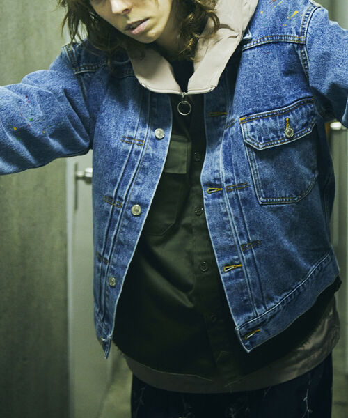 GLOSTER（グロスター）の「【GLOSTER/グロスター】1st type デニムトラッカージャケット Gジャン（デニムジャケット・メンズ・インディゴブルー/ブルー系その他7/ブラック・MEDIUM/LARGE）」の5枚目の写真