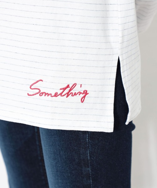 SOMETHING（サムシング）の「SOMEHTING/サムシング COREボーダーロングTシャツ（Tシャツ/カットソー・レディース・ホワイト・FREE）」の11枚目の写真