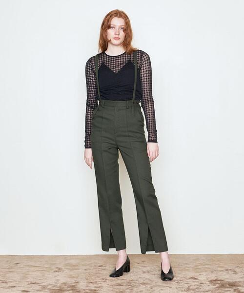 AEWEN MATOPH（イウエン マトフ）の「＜AEWEN MATOPH（イウエン マトフ）＞サスペンダー スリットパンツ◆（その他パンツ・レディース・ブラック/オリーブ・38/36）」の15枚目の写真