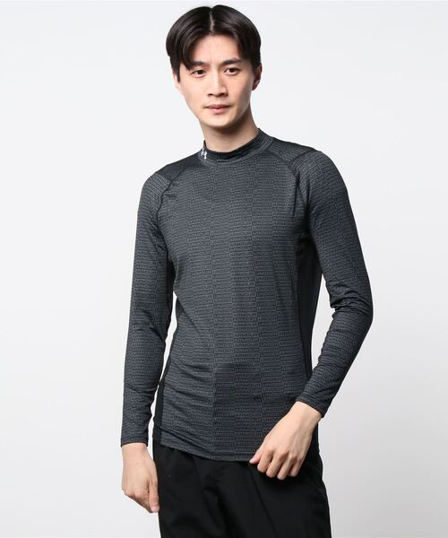 UNDER ARMOUR(アンダーアーマー)の「UAヒートギア フィッティド ロングスリーブ モック テキスト(ゴルフ/MENS/メンズ)(Tシャツ/カットソー・メンズ・ブラック/ネイビー/ホワイト・XXL/L/XL/S/M)」の2枚目の写真