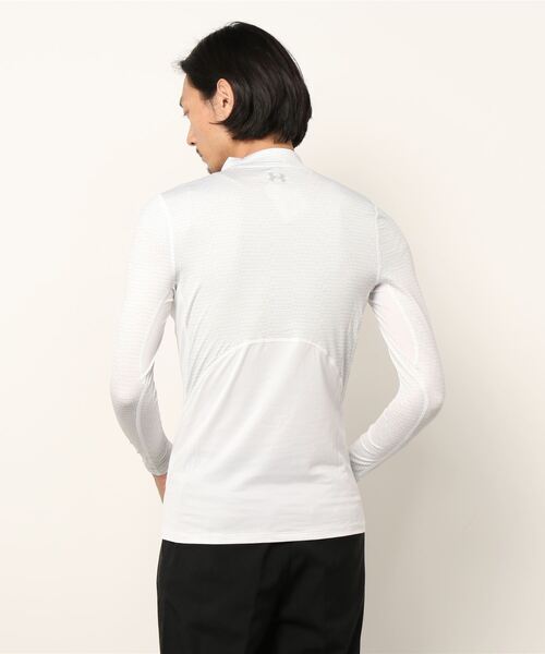 UNDER ARMOUR(アンダーアーマー)の「UAヒートギア フィッティド ロングスリーブ モック テキスト(ゴルフ/MENS/メンズ)(Tシャツ/カットソー・メンズ・ブラック/ネイビー/ホワイト・XXL/L/XL/S/M)」の6枚目の写真