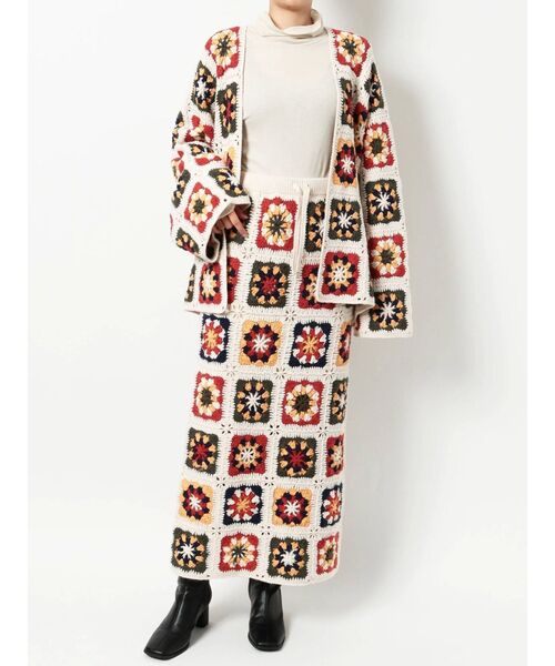 Ungrid（アングリッド）の「かぎ針ニットスカート（スカート・レディース・ブラック/アイボリー・FREE）」の19枚目の写真