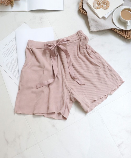 tu-hacci(ツーハッチ)の「お揃いショートパンツ「BRAmoneブラモネ」【ショートパンツ単品】(ルームウェア/パジャマ・レディース・ライトグレー/ブルーグリーン/ブラウン/スモークピンク/ブラック/チャコールグレー/グレイッシュベージュ/アッシュブラウン/グレイッシュブルー/スモークグレー・LARGE/MEDIUM/X-LARGE)」の11枚目の写真
