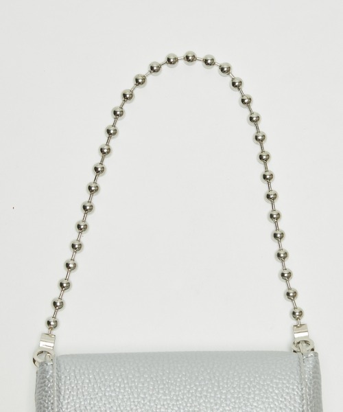 WHO'S WHO gallery（フーズフーギャラリー）の「ボールチェーンスモールバッグ（ハンドバッグ・レディース・シルバー/オレンジ/グリーン/ピンク/パープル・FREE）」の11枚目の写真