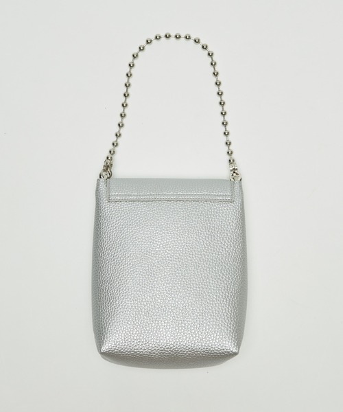 WHO'S WHO gallery（フーズフーギャラリー）の「ボールチェーンスモールバッグ（ハンドバッグ・レディース・シルバー/オレンジ/グリーン/ピンク/パープル・FREE）」の21枚目の写真