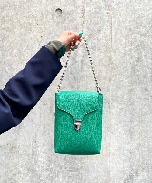 WHO'S WHO gallery（フーズフーギャラリー）の「ボールチェーンスモールバッグ（ハンドバッグ・レディース・シルバー/オレンジ/グリーン/ピンク/パープル・FREE）」の12枚目の写真