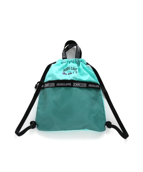 JENNI love（ジェニィラブ）の「モチーフ刺しゅうナップサック（バックパック/リュック・キッズ・ラベンダー/ブラック/ミント・F）」の13枚目の写真