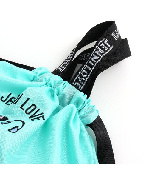 JENNI love（ジェニィラブ）の「モチーフ刺しゅうナップサック（バックパック/リュック・キッズ・ラベンダー/ブラック/ミント・F）」の15枚目の写真