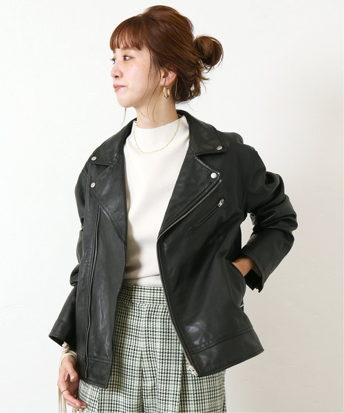 Simplicite（サンプリシテ）の「ラムレザーライダース◆（ライダースジャケット・レディース・ブラック・FREE）」の7枚目の写真