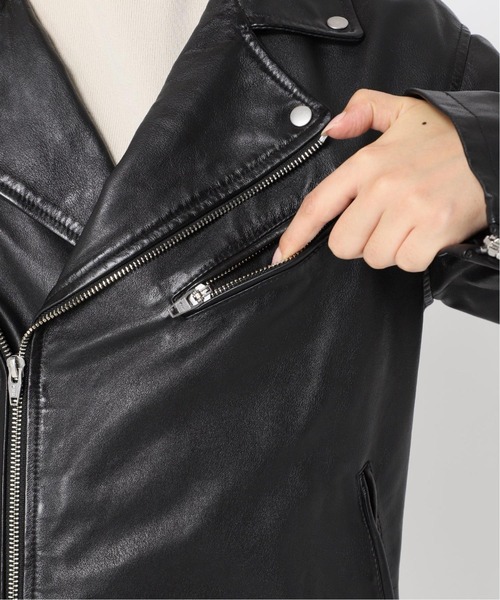 【期間限定値下げ】simplicite ラムレザー　ライダースジャケット Simplicite（サンプリシテ）の「ラムレザーライダース◇（ライダース