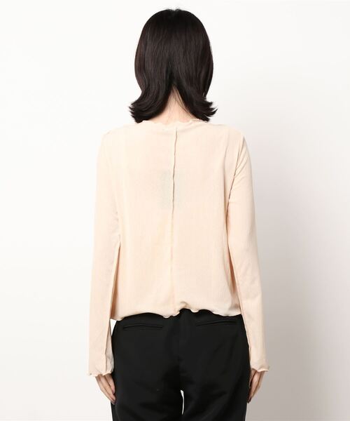 Kastane(カスタネ)の「メッシュ編み楊柳プルオーバー(Tシャツ/カットソー・レディース・ブラック/オフホワイト/ホワイト系その他・FREE)」の5枚目の写真