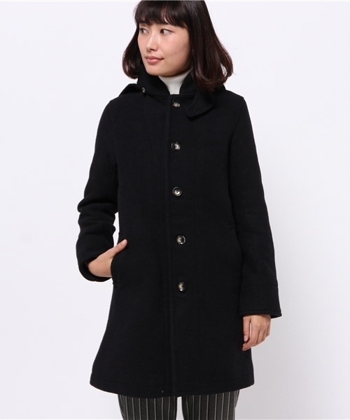 CIAOPANIC TYPY（チャオパニックティピー）の「フードロングコート（その他アウター・レディース・キャメル/ネイビー・SMALL/MEDIUM）」の2枚目の写真