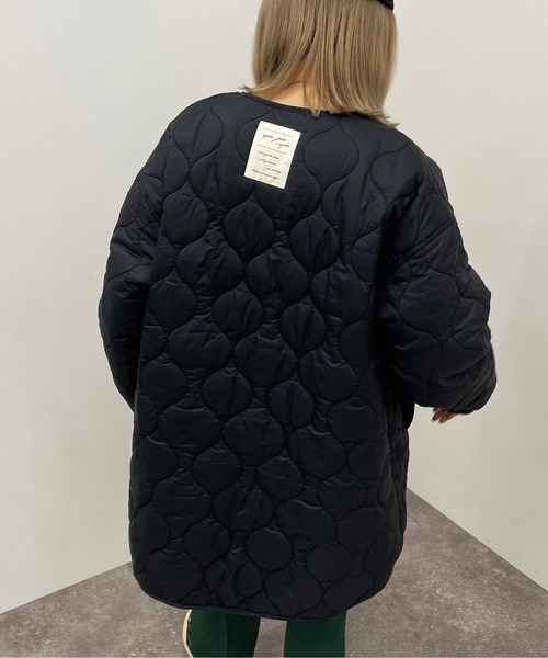 apres jour mignon（アプレジュールミニョン）の「キルティングコート【ZOZOTOWN限定アイテム】（ブルゾン・レディース・ライトベージュ/カーキ/ブラック・フリー/X-LARGE）」の8枚目の写真