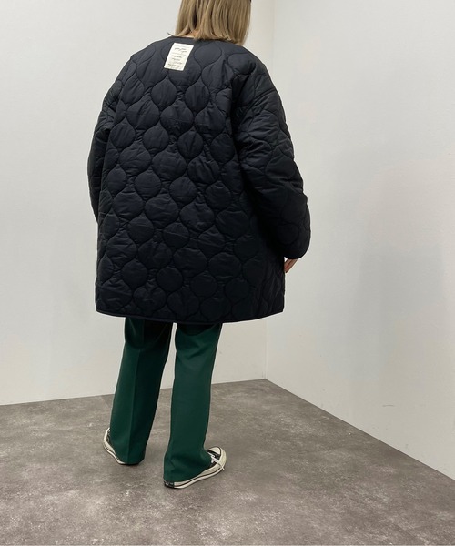 apres jour mignon（アプレジュールミニョン）の「キルティングコート【ZOZOTOWN限定アイテム】（ブルゾン・レディース・ライトベージュ/カーキ/ブラック・フリー/X-LARGE）」の14枚目の写真
