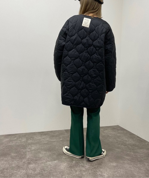 apres jour mignon（アプレジュールミニョン）の「キルティングコート【ZOZOTOWN限定アイテム】（ブルゾン・レディース・ライトベージュ/カーキ/ブラック・フリー/X-LARGE）」の15枚目の写真