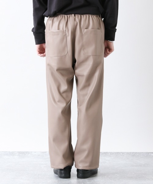 RAGEBLUE(レイジブルー)の「<セットアップ着用可能>シンセティックレザー/タックパンツ/956907(スラックス・メンズ・ブラック/ベージュ・MEDIUM/LARGE)」の13枚目の写真