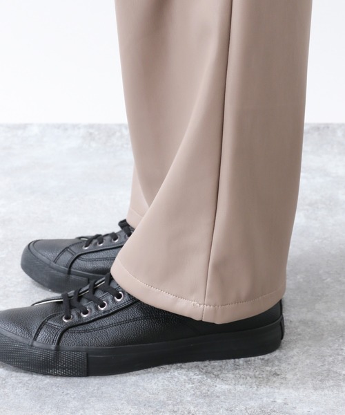RAGEBLUE(レイジブルー)の「<セットアップ着用可能>シンセティックレザー/タックパンツ/956907(スラックス・メンズ・ブラック/ベージュ・MEDIUM/LARGE)」の6枚目の写真