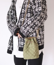 SLOBE citron. キルティング巾着BAG◆