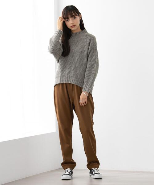 FEELING MADE（フィーリングメイド）の「FEELING MADE ストレッチポンチ 裾ゴム ジョガーパンツ <UNISEX>（その他パンツ・レディース・ブラック/ダークグリーン/ベージュ・S/L/M）」の14枚目の写真