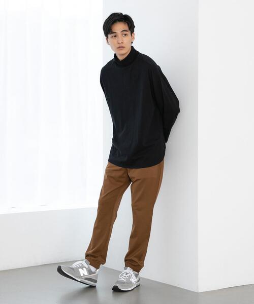 FEELING MADE（フィーリングメイド）の「FEELING MADE ストレッチポンチ 裾ゴム ジョガーパンツ <UNISEX>（その他パンツ・レディース・ブラック/ダークグリーン/ベージュ・S/L/M）」の16枚目の写真