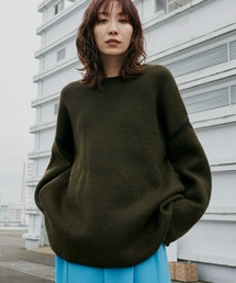 ハンドステッチ風オーバーサイズニット