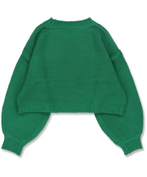 SPINNS（スピンズ）の「ビビットカラーショート丈ニット（ニット/セーター・レディース・ブラック/オレンジ/グリーン/ホワイト・ONESIZE）」の10枚目の写真