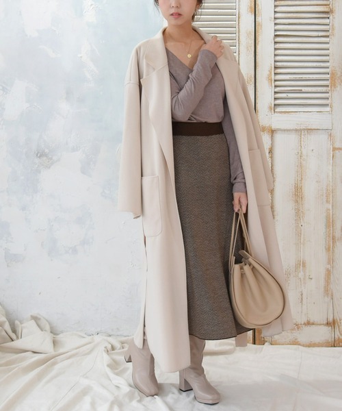 NOFALL（ノーフォール）の「ストームチャンキーヒールストレッチミドルブーツ（ブーツ・レディース・アイボリー/ブラック/ダークブラウン/グレイッシュベージュ・SS/S/M/L/LL/3L）」の16枚目の写真