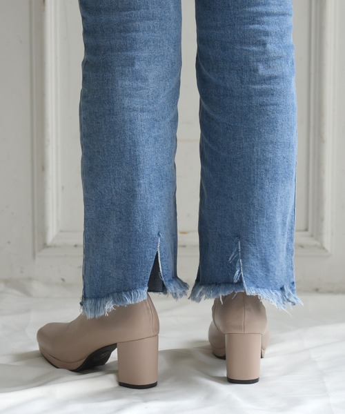 NOFALL（ノーフォール）の「ストームチャンキーヒールストレッチミドルブーツ（ブーツ・レディース・アイボリー/ブラック/ダークブラウン/グレイッシュベージュ・SS/S/M/L/LL/3L）」の20枚目の写真