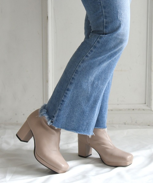 NOFALL（ノーフォール）の「ストームチャンキーヒールストレッチミドルブーツ（ブーツ・レディース・アイボリー/ブラック/ダークブラウン/グレイッシュベージュ・SS/S/M/L/LL/3L）」の19枚目の写真