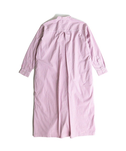 SETTO（セット）の「STRIPE SHIRT ONE-PIECE：ストライプシャツワンピース（シャツワンピース・レディース・ピンク・FREE）」の5枚目の写真