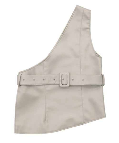 select MOCA（セレクトモカ）の「ワンショルダーベルト付きフェイクレザーベスト（ベスト・レディース・ブラック/アイボリー・FREE）」の16枚目の写真