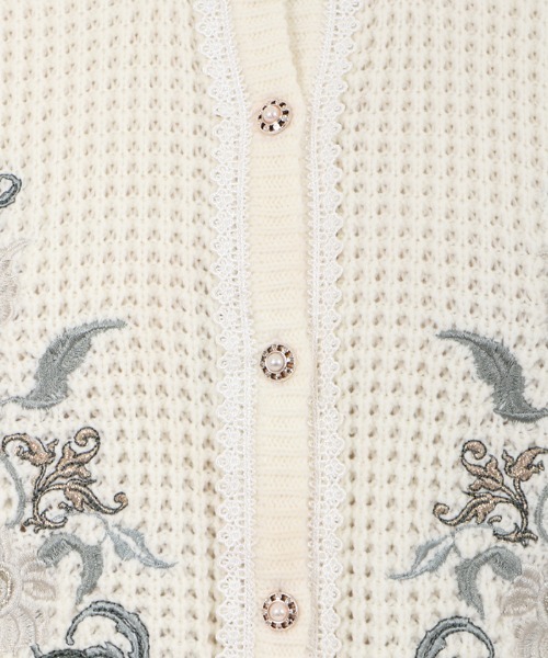 セール】アールヌーヴォー刺繍カーデ（カーディガン/ボレロ）｜axes