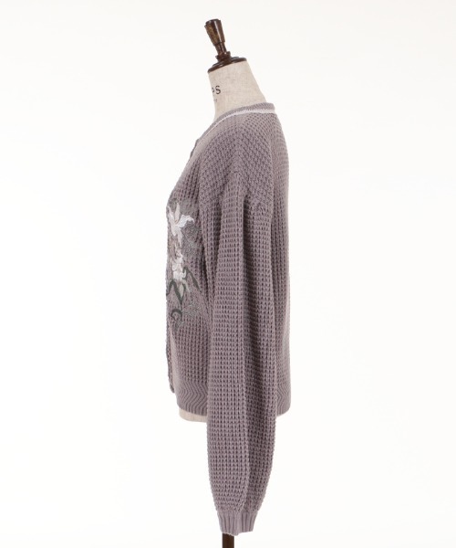 axes femme（アクシーズファム）の「アールヌーヴォー刺繍カーデ（カーディガン/ボレロ・レディース・ホワイト/ダークグリーン/ラベンダー・MEDIUM）」の22枚目の写真