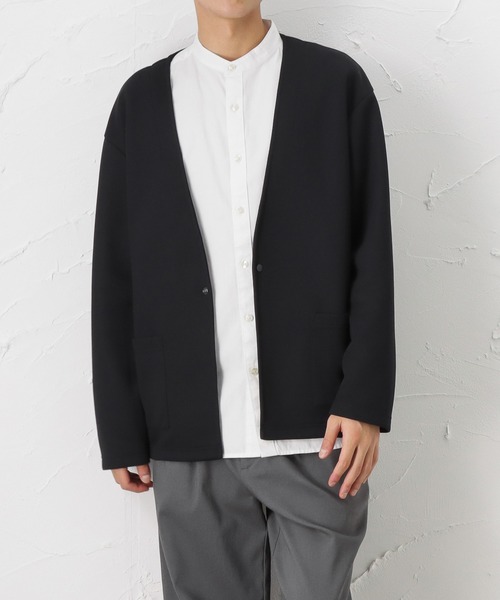 NAVY（ネイビー）の「ダブルフェイスカーディガン（カーディガン/ボレロ・メンズ・ブルー/ブラック/ネイビー・M/XL/L）」の3枚目の写真