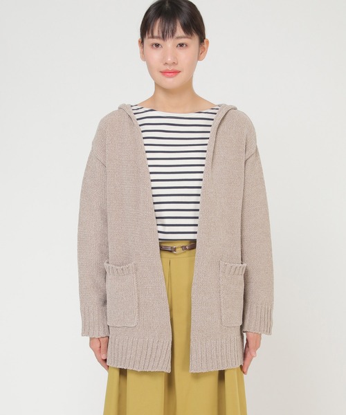 ikka(イッカ)の「モールニットトッパーカーデ(カーディガン/ボレロ・レディース・チャコールグレー/オフホワイト/ダークベージュ・M)」の20枚目の写真