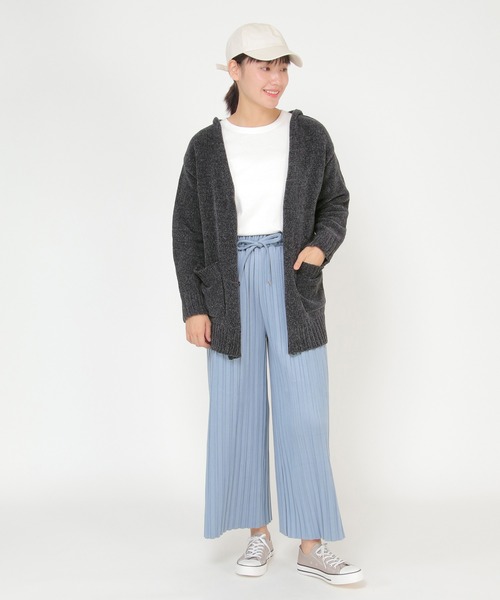 ikka(イッカ)の「モールニットトッパーカーデ(カーディガン/ボレロ・レディース・チャコールグレー/オフホワイト/ダークベージュ・M)」の15枚目の写真