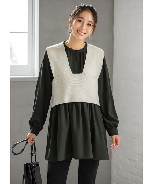 STYLE DELI（スタイルデリ）の「【重ね着対応】フロントプリーツ