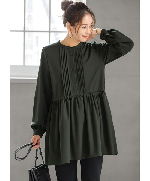 STYLE DELI（スタイルデリ）の「【重ね着対応】フロントプリーツ