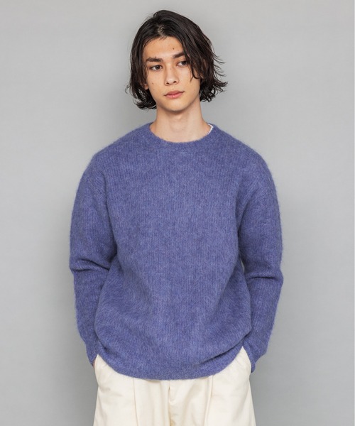 NewAnce（ニュアンス）の「【NewAnce】アルパカクルーネックニット（ニット/セーター・メンズ・ベージュ/ブラウン/グレー/グレイッシュブルー・4/5）」の18枚目の写真