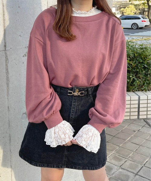 apres jour(アプレジュール)の「オフショルスウェット【ZOZOTOWN限定アイテム】(Tシャツ/カットソー・レディース・アイボリー/モカ/ラベンダー/スモークピンク・フリー/X-LARGE)」の4枚目の写真