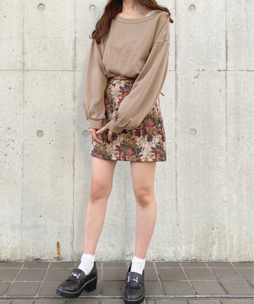 apres jour(アプレジュール)の「オフショルスウェット【ZOZOTOWN限定アイテム】(Tシャツ/カットソー・レディース・アイボリー/モカ/ラベンダー/スモークピンク・フリー/X-LARGE)」の22枚目の写真