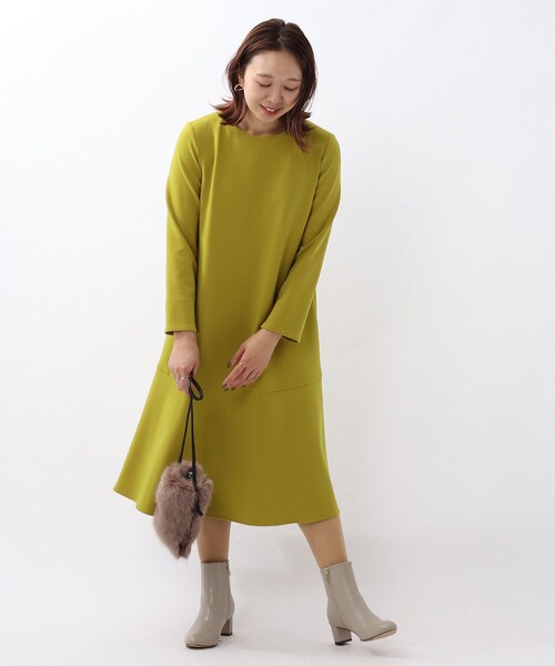 Untitled アンタイトル のファッション 洗える Web限定 ワンピース ドレス セール ワンピース ワンピース 切替フレア ワンピース