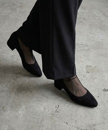 LibertyDoll ポインテッドトゥ4㎝チャンキーヒール美脚パンプス