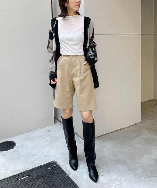 CAPRICIEUX LE'MAGE（カプリシューレマージュ）の「ウール混ソフトタッチハイネックTシャツ（Tシャツ/カットソー・レディース・ブラック/ホワイト/ベージュ・FREE）」の15枚目の写真